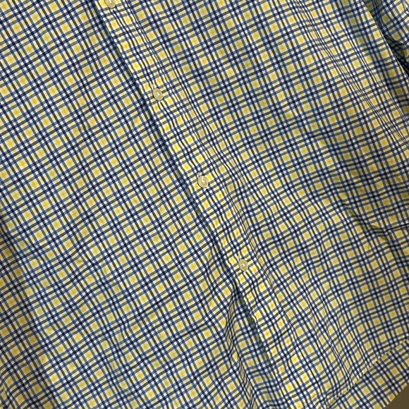 Classic Blue and Yellow Plaid Men's Shirt - Picture 4 of 5